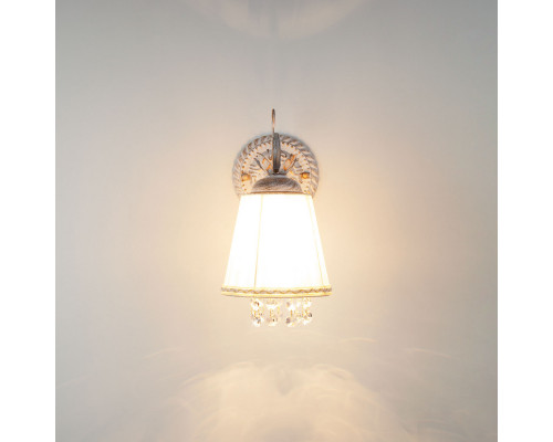 Сделать заказ Бра Eurosvet 10007/1 белый с золотом/прозрачный хрусталь Strotskis| VIVID-LIGHT.RU