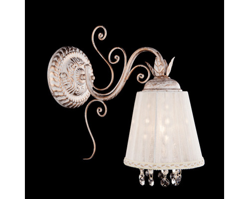 Сделать заказ Бра Eurosvet 10007/1 белый с золотом/прозрачный хрусталь Strotskis| VIVID-LIGHT.RU