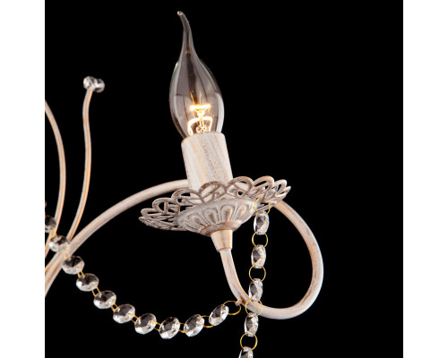 Купить Бра Eurosvet 10002/1 белый с золотом/прозрачный хрусталь Strotskis| VIVID-LIGHT.RU