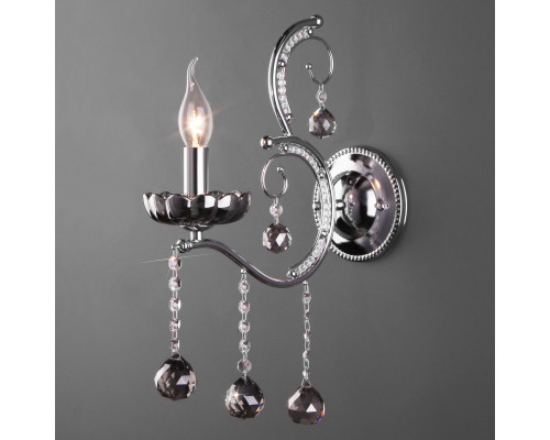 Заказать Бра Eurosvet 10107/1 хром/дымчатый хрусталь Strotskis| VIVID-LIGHT.RU