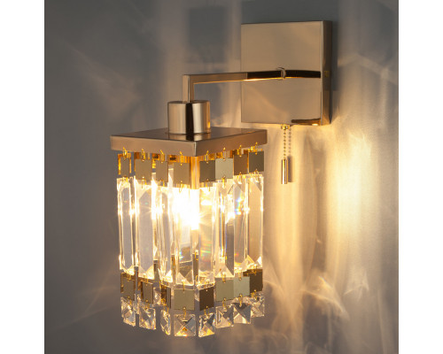 Оформить заказ Бра Eurosvet 10100/1 золото/прозрачный хрусталь Strotskis| VIVID-LIGHT.RU