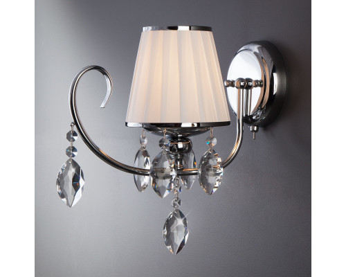 Оформить заказ Бра Eurosvet 10021/1 хром/прозрачный хрусталь Strotskis| VIVID-LIGHT.RU