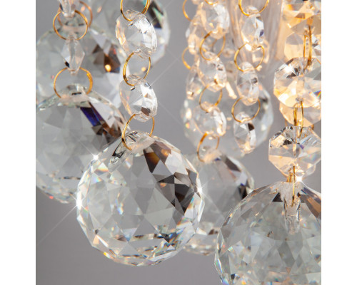 Оформить заказ Бра Eurosvet 3299/2 белый с золотом/прозрачный хрусталь Strotskis| VIVID-LIGHT.RU