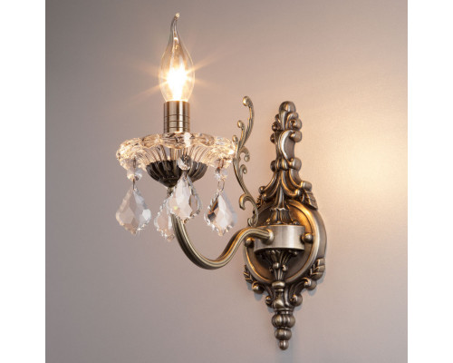 Заказать Бра Eurosvet 3281/1 античная бронза/прозрачный хрусталь Strotskis| VIVID-LIGHT.RU