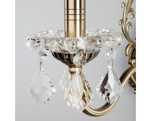 Заказать Бра Eurosvet 3281/1 античная бронза/прозрачный хрусталь Strotskis| VIVID-LIGHT.RU