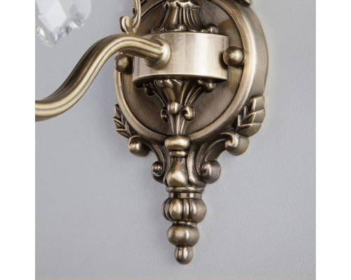 Заказать Бра Eurosvet 3281/1 античная бронза/прозрачный хрусталь Strotskis| VIVID-LIGHT.RU