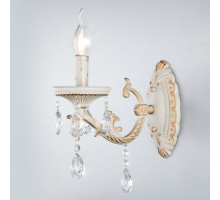Бра Eurosvet 3585/1 белый/прозрачный хрусталь Strotskis