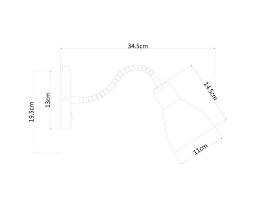 Купить Бра ARTE Lamp A1408AP-1BK| VIVID-LIGHT.RU