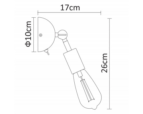 Купить Бра ARTE Lamp A9190AP-1BK| VIVID-LIGHT.RU