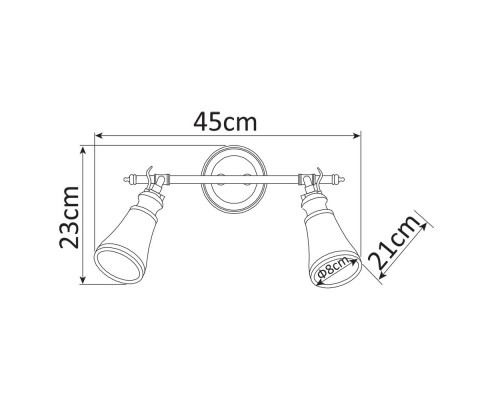 Купить Бра ARTE Lamp A9231AP-2AB| VIVID-LIGHT.RU
