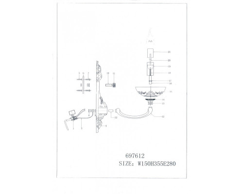 Сделать заказ Бра Lightstar 697612| VIVID-LIGHT.RU