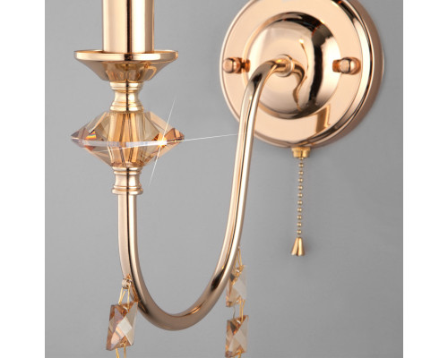 Сделать заказ Бра Eurosvet 10110/1 золото/тонированный хрусталь Strotskis| VIVID-LIGHT.RU