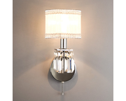 Оформить заказ Бра Eurosvet 10099/1 хром/прозрачный хрусталь Strotskis| VIVID-LIGHT.RU