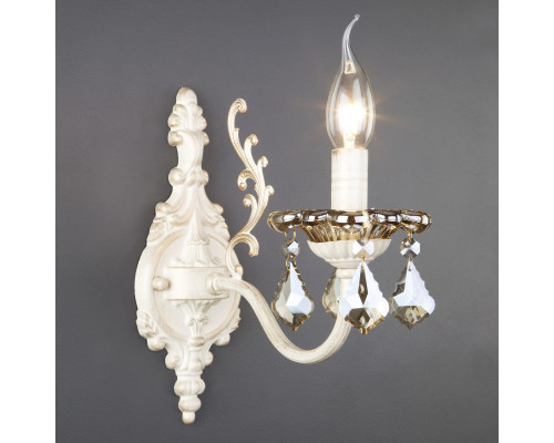 Заказать Бра Eurosvet 3281/1 белый с золотом/тонированный хрусталь Strotskis| VIVID-LIGHT.RU