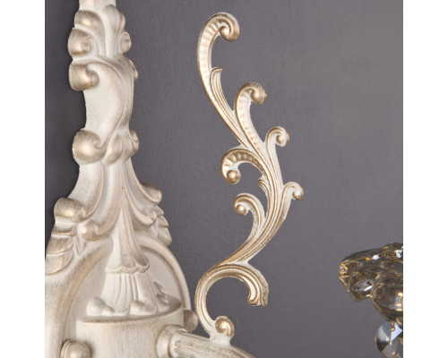 Заказать Бра Eurosvet 3281/1 белый с золотом/тонированный хрусталь Strotskis| VIVID-LIGHT.RU