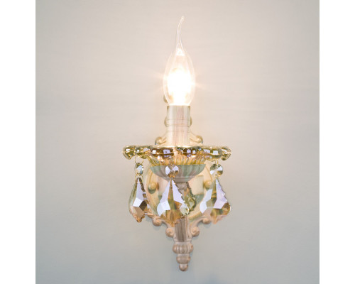 Заказать Бра Eurosvet 3281/1 белый с золотом/тонированный хрусталь Strotskis| VIVID-LIGHT.RU