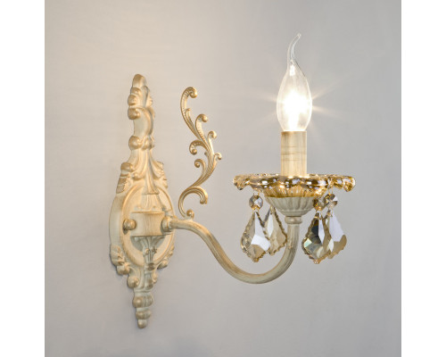 Заказать Бра Eurosvet 3281/1 белый с золотом/тонированный хрусталь Strotskis| VIVID-LIGHT.RU