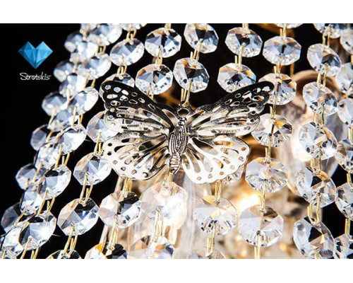 Купить Бра Eurosvet 10015/2 золото/прозрачный хрусталь Strotskis| VIVID-LIGHT.RU