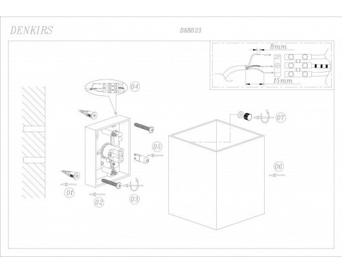 Заказать Бра Denkirs DK8023-BK| VIVID-LIGHT.RU