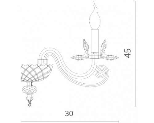 Оформить заказ Бра Divinare 8820/09 AP-1| VIVID-LIGHT.RU