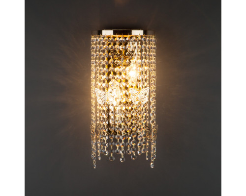 Купить Бра Eurosvet 10015/2 золото/прозрачный хрусталь Strotskis| VIVID-LIGHT.RU
