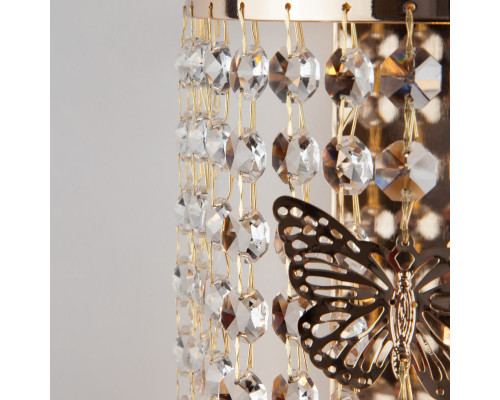 Купить Бра Eurosvet 10015/2 золото/прозрачный хрусталь Strotskis| VIVID-LIGHT.RU