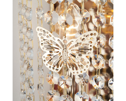 Купить Бра Eurosvet 10015/2 золото/прозрачный хрусталь Strotskis| VIVID-LIGHT.RU