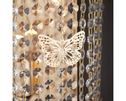 Купить Бра Eurosvet 10015/2 золото/прозрачный хрусталь Strotskis| VIVID-LIGHT.RU