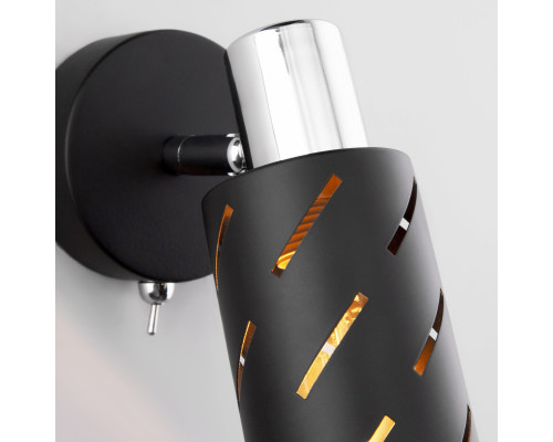 Оформить заказ Бра Eurosvet 20090/1 черный/хром| VIVID-LIGHT.RU