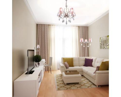 Заказать Бра Eurosvet 10089/1 сатин-никель/прозрачный хрусталь Strotskis| VIVID-LIGHT.RU