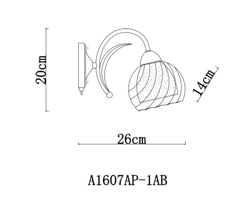 Оформить заказ Бра ARTE Lamp A1607AP-1AB| VIVID-LIGHT.RU