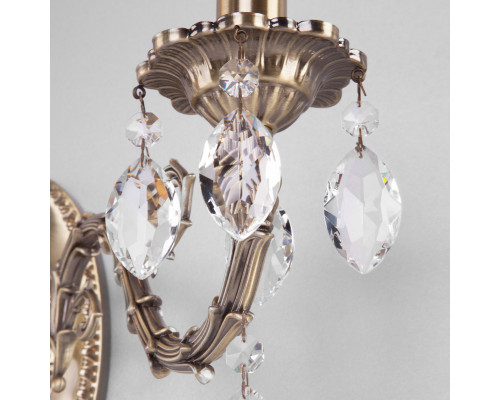 Заказать Бра Eurosvet 10102/2 античная бронза/прозрачный хрусталь Strotskis| VIVID-LIGHT.RU