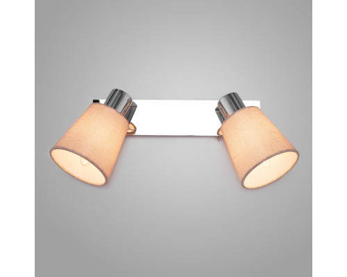 Купить Бра Eurosvet 20080/2 хром/бежевый| VIVID-LIGHT.RU