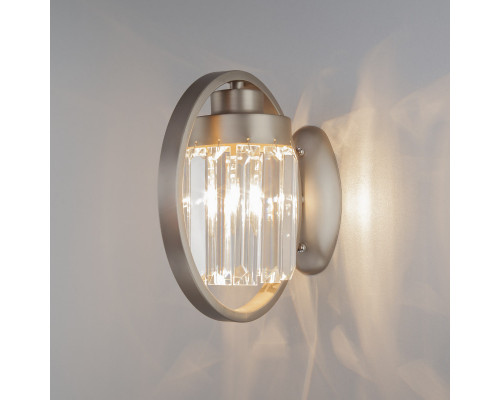 Оформить заказ Бра Eurosvet 10095/1 сатин-никель/прозрачный хрусталь Strotskis| VIVID-LIGHT.RU