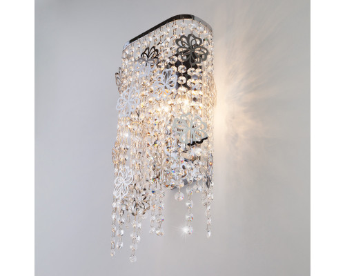 Заказать Бра Eurosvet 10083/2 хром/прозрачный хрусталь Strotskis| VIVID-LIGHT.RU