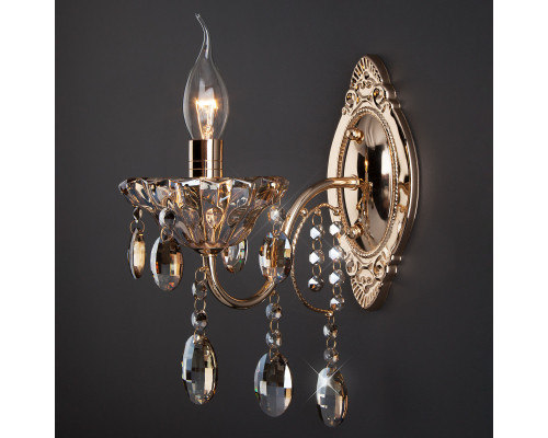 Заказать Бра Eurosvet 10025/1 золото/тонированный хрусталь Strotskis| VIVID-LIGHT.RU