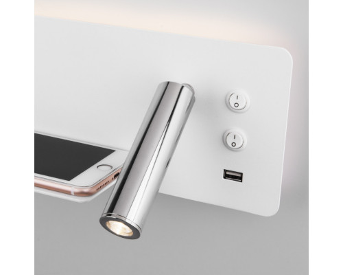 Оформить заказ Бра Elektrostandard Fant L LED белый/хром (MRL LED 1113)| VIVID-LIGHT.RU