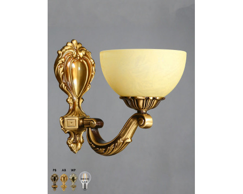 Купить Бра AMBIENTE by BRIZZI 02166/1 AB| VIVID-LIGHT.RU