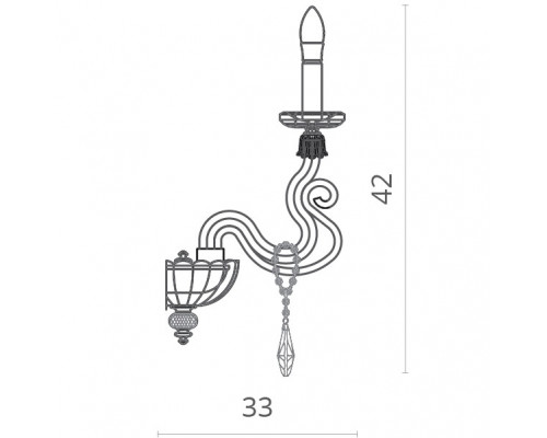 Заказать Бра Divinare 5124/14 AP-1| VIVID-LIGHT.RU