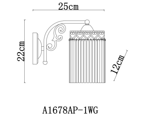Заказать Бра ARTE Lamp A1678AP-1WG| VIVID-LIGHT.RU