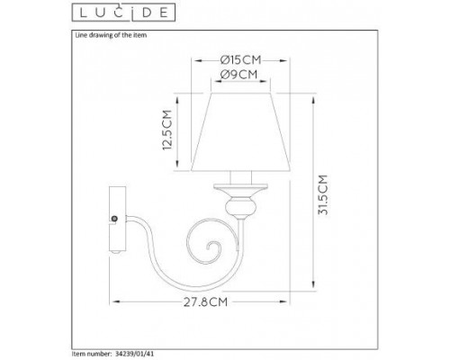 Оформить заказ Бра LUCIDE 34239/01/41| VIVID-LIGHT.RU