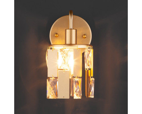 Оформить заказ Бра Eurosvet 10101/1 перламутровое золото/прозрачный хрусталь Strotskis| VIVID-LIGHT.RU