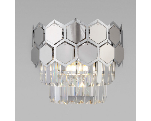 Заказать Бра Eurosvet 10113/2 хром/прозрачный хрусталь Strotskis| VIVID-LIGHT.RU