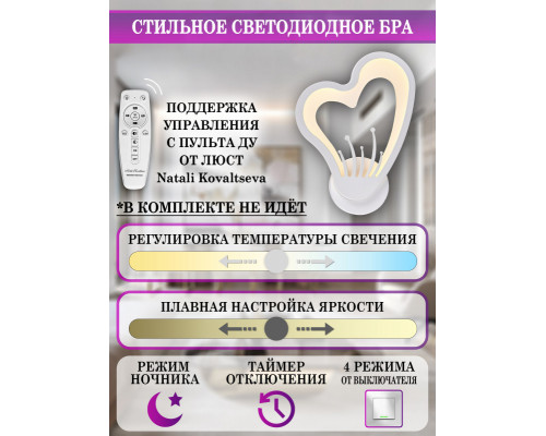 Заказать Бра Natali Kovaltseva LED LAMPS 81133/1W| VIVID-LIGHT.RU