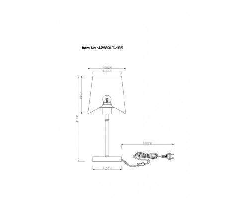 Купить Настольная лампа ARTE Lamp A2589LT-1SS| VIVID-LIGHT.RU