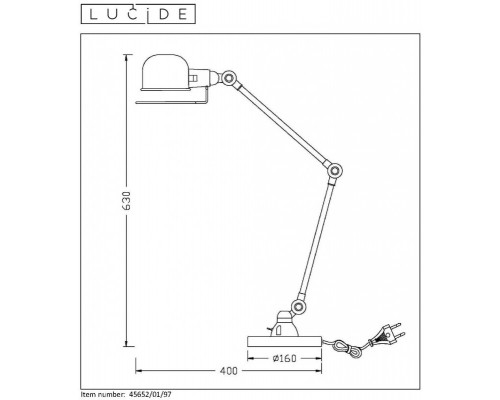 Сделать заказ Настольная лампа LUCIDE 45652/01/97| VIVID-LIGHT.RU