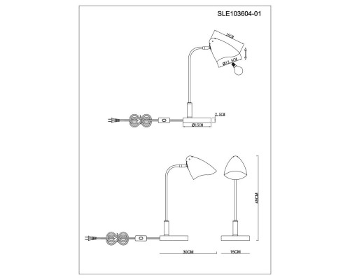 Оформить заказ Настольная лампа Evoluce SLE103604-01| VIVID-LIGHT.RU