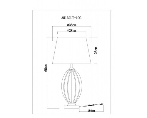 Купить Настольная лампа ARTE Lamp A5132LT-1CC| VIVID-LIGHT.RU