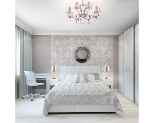 Оформить заказ Настольная лампа Eurosvet 01059/1 сатин-никель/прозрачный хрусталь Strotskis| VIVID-LIGHT.RU