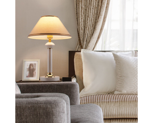 Купить Настольная лампа Eurosvet 60019/1 глянцевый белый| VIVID-LIGHT.RU